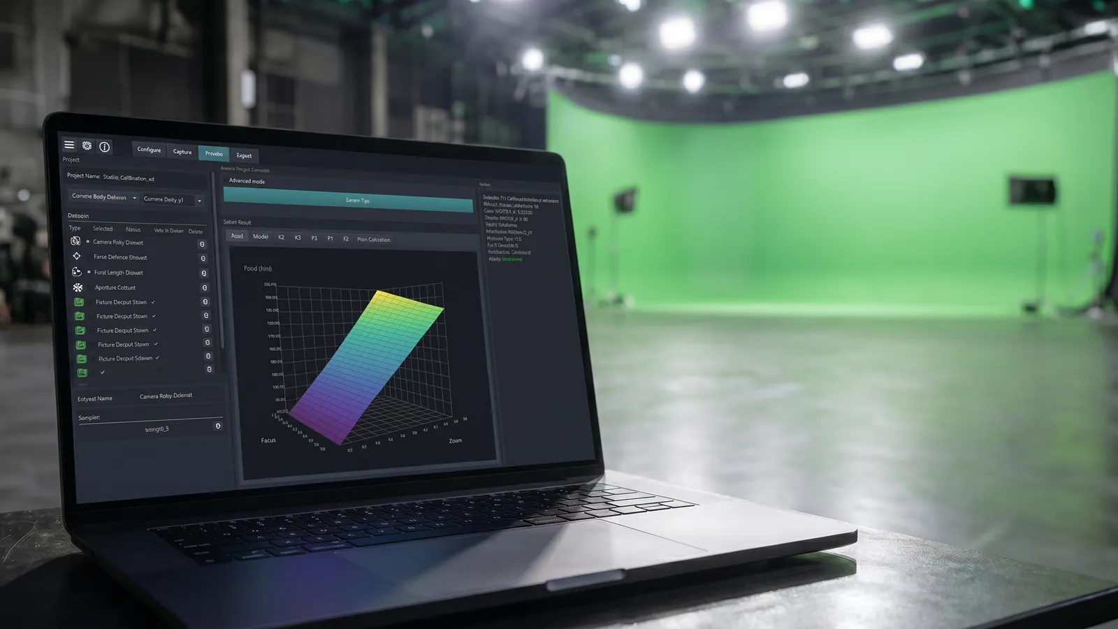 Calibrazione ottiche per virtual production con camera tracking e nodal offset